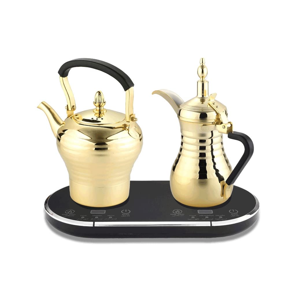 LePresso Dual Pot Arabic Coffee And Tea Dallah Gold LPARCTMGD قهوه عربی لپرسو و چای دله طلایی