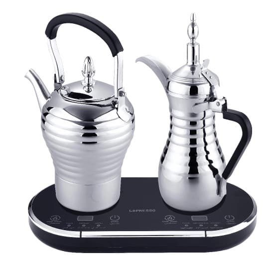 LePresso Dual Pot Arabic Coffee And Tea Dallah LPARCTMSL قهوه و چای عربی دو قابلمه ای لپرسو با طعم دله